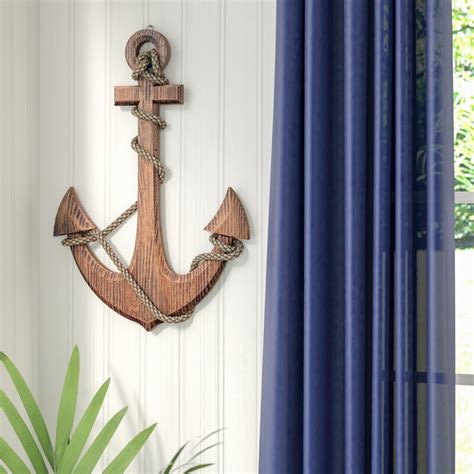 Beachcrest Home Nautical Wood Anchor Wall Decor And Reviews Wayfair