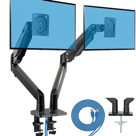 Buy Huanuo Dual Monitor Stand Double Gas Spring Arm Monitor Desk