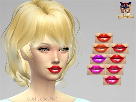 The Sims Resource Lipstick Set No1 By Fesege • Sims 4 Downloads