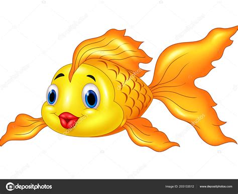 Free Cartoon Goldfish Clipart Vector