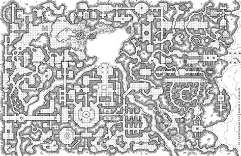 Big Honking Dungeon Map The Winter Tombs Combined Rdndmaps