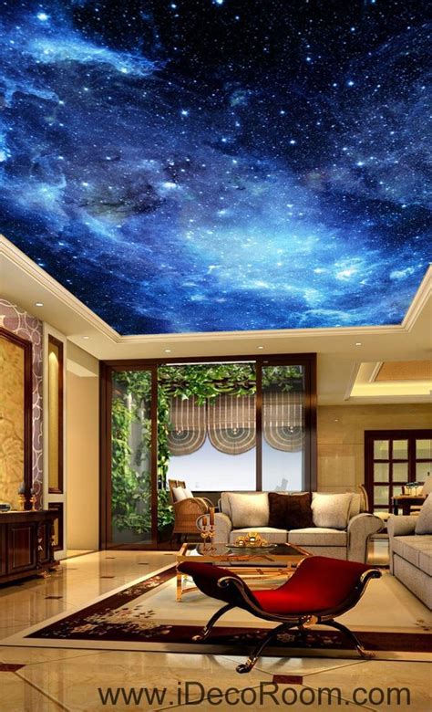 So, when thinking of ceiling design ideas, here are 7 styles that won't overburden your pockets. Galaxy Stars Night Sky 00075 Ceiling Wall Mural Wall paper ...