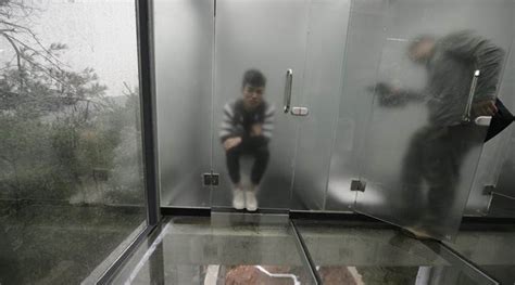 Try At Your Own Risk An Ecological Park In China Opens Glass Toilets