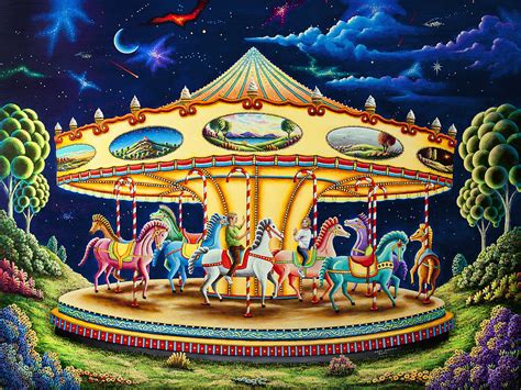 Carousel Dreams 3 Painting By Mgl Meiklejohn Graphics Licensing Fine