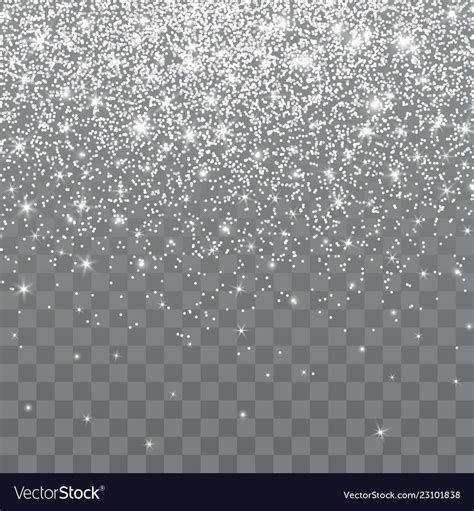 Silver Glitter Sparkle On A Transparent Royalty Free Vector
