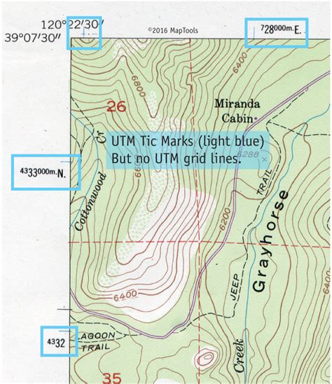 Utm Coordinates On Usgs Topographic Maps