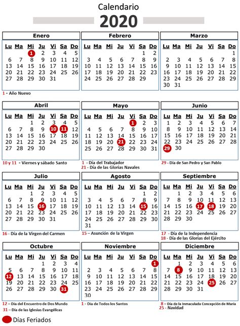 Calendario Por Semanas 2022 Chile