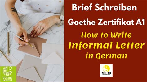 German Letter Writing Examples German A1 Goethe Zertifikat A1 Start