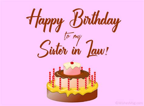Happy Birthday Sister In Law Quotes Images Birthday Cake Images