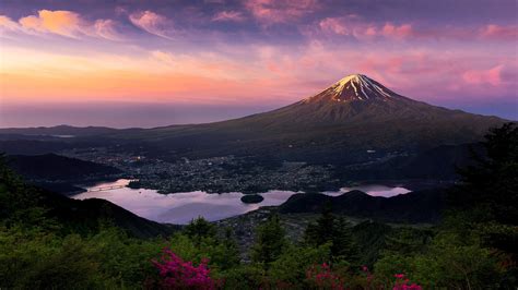 Japón El Volcán Fuji Montaña Mañana Fondos De Pantalla 1920x1080