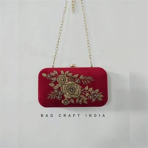 Handmade Embroidered Embroided Metal Box Clutch At Rs 700 In New Delhi