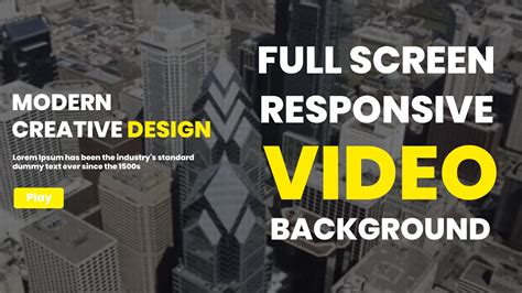 How To Create A Fullscreen Video Background Code4education