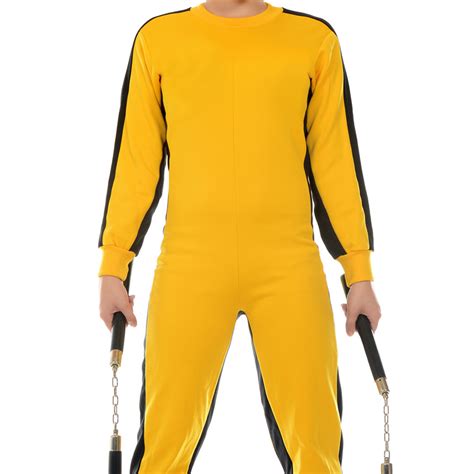 Kung Fu Bruce Lee Classic Game Of Death Costume Yellow Jumpsuit Uniform Vintage Ebay