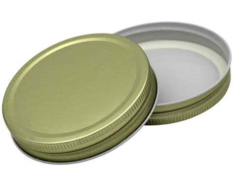Gold Storage Lids For Wide Mouth Mason Jars 6 Pack