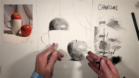 Rendering A Still Life In Charcoal Part 1 Youtube