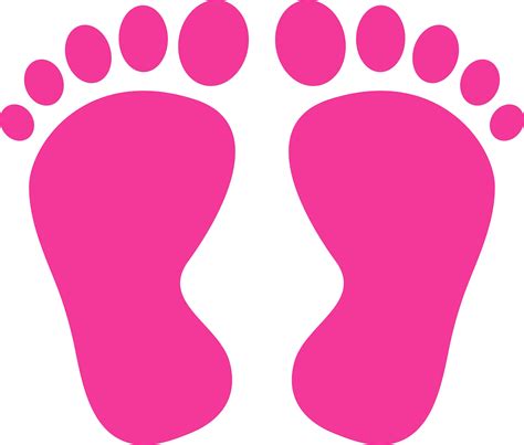 Footprint Baby Baby Feet Pink Pink Svg Plotter File Etsy