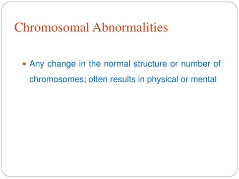 Ppt Chromosomal Abnormalities Powerpoint Presentation Free Download