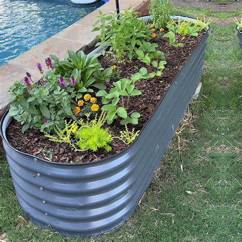 17" Tall 10 in 1 Modular Metal Raised Garden Bed Kit | Vego Garden