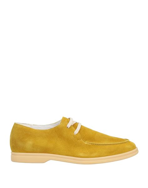 Boemos Lace Up Shoes In Yellow Modesens