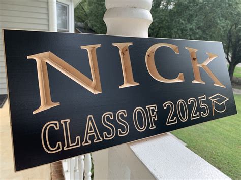 Class Of Sign Rustic Senior Sign Senior Year Photo Prop Rustic Etsy