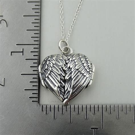 Angel Wing Locket Necklace 925 Sterling Silver Fashionjunkie4life