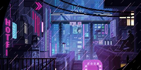 Pixel Art Futuristic City S