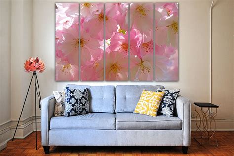 Cherry Blossom Sakura Canvas Cherry Blossom Art Nature Decor Etsy