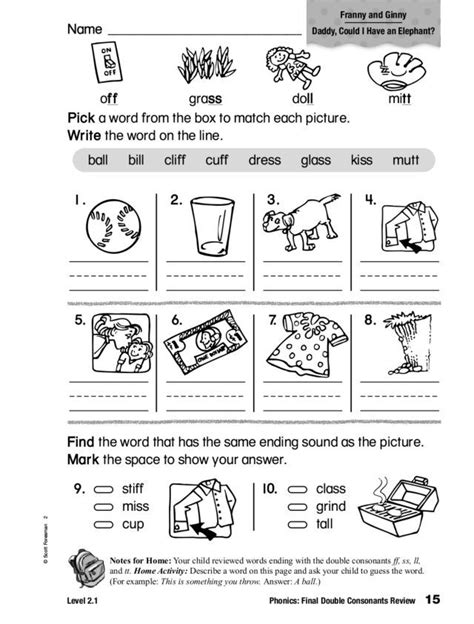 Phonics Worksheet For 1st Graders