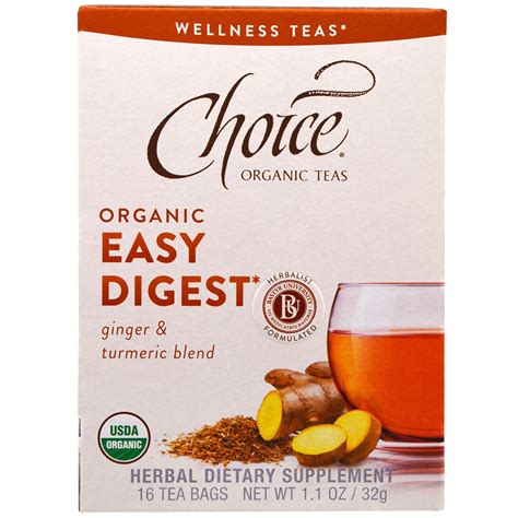 Choice Organic Teas Organic Easy Digest Ginger Turmeric Blend