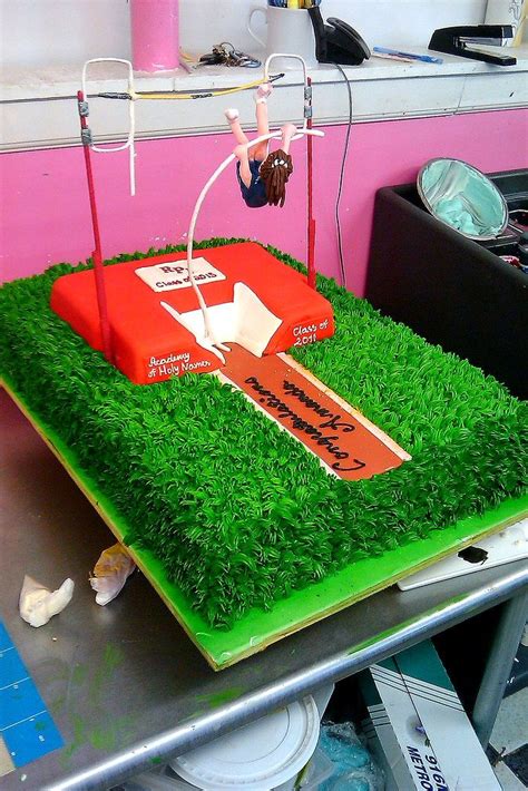 Pole Vaulting Cake03 This Cake Is A Full Sheet And The Fig Flickr Pole Vault High Jump