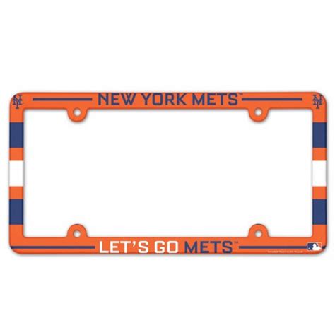 New York Mets License Plate Frame Full Color Sports Fan Shop