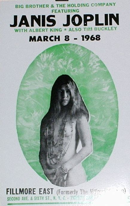 Fillmore East De Big Brother Janis Joplin Poster Affiche Chez