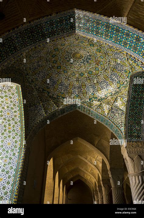 Shabestans Ceiling Tile Work Inside Vakil Mosque Fars Province