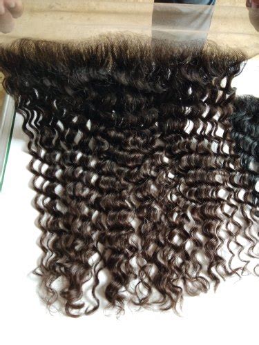 Women Deep Curly Indian Unprocessed Human Hair Lace Frontal For Parlour Clear Poly Bag At Rs