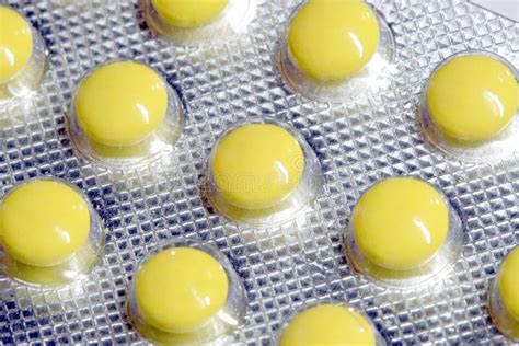 Yellow Pills Stock Image Image Of Package Chemistry 7525345