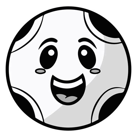 Football Ball Cute Icon Emoji Emoticon 24781697 Png