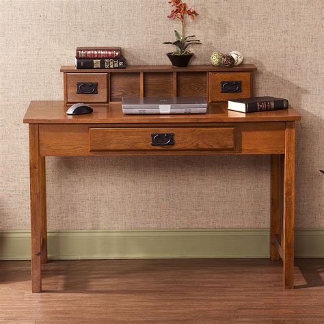 Amarillo Mission Style Writing Desk With Hutch Oak