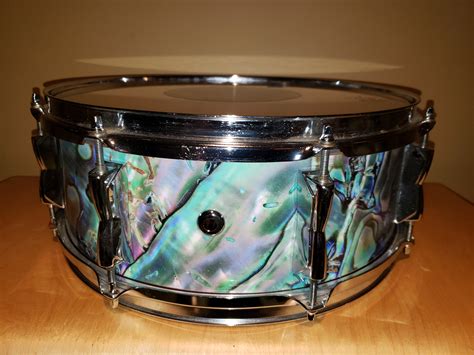Abalone Snare With Chrome Air Vent Best Drum Wrap Company