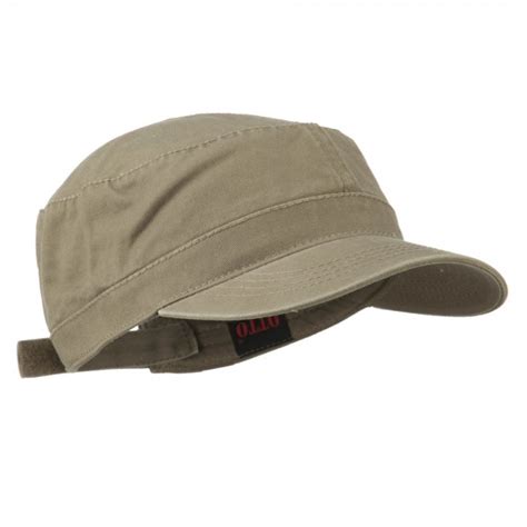 Cadet Dark Khaki Garment Adjustable Army Cap E4hats