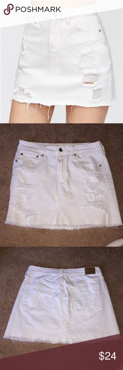 American Eagle White High Rise Mini Skirt Mini Skirts American Eagle