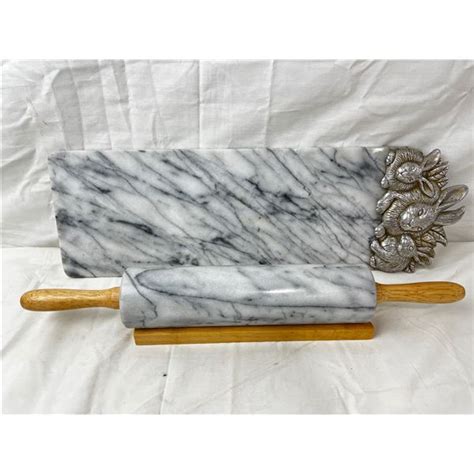Marble Rolling Pin And Platter