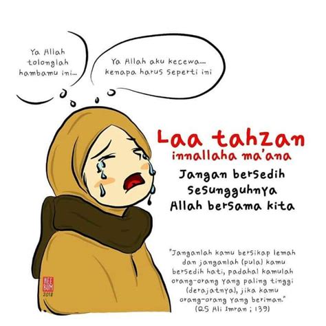 Kartun Muslimah Menangis Gambar Wanita Berhijab Sedih Dan Kecewa