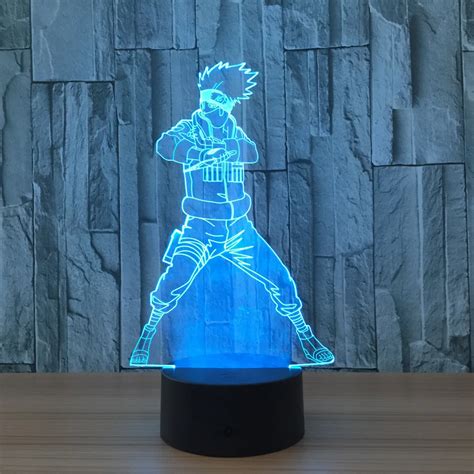 Naruto Anime Figure 3d Led Night Light Remote Touch Table Lamp 3d