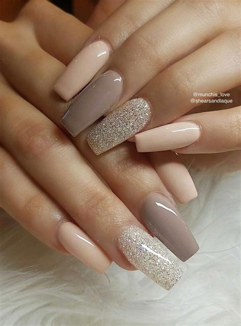 Champagne Taupe Nails Neutral Nail Designs Neutral Nails Pretty Nails