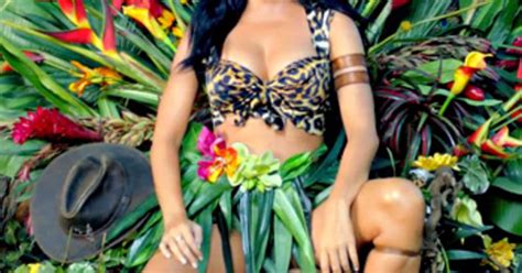 Katy Perry Roar Music Video Sexy Cleavage Baring Jungle Outfit Us