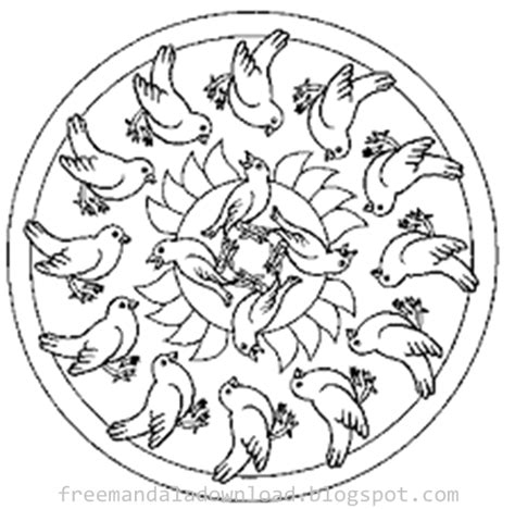 Weltkarte zum ausmalen pfd : Vogel-Mandala-Design download pdf-Bird Mandala Case download pdf - Free Mandala