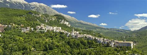 The Italian Village Of Caramanico Terme Pescara In Abruzzo Italy E