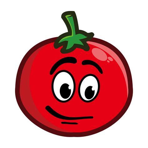 Smiling Tomato Cartoon Mascot Character Vector Illustration Isolated
