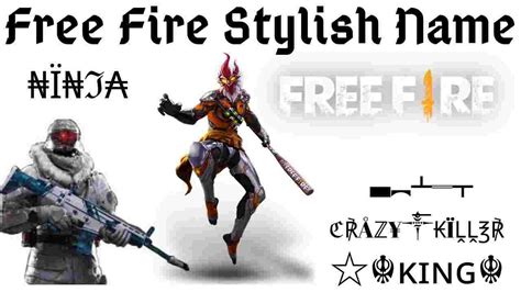 Make sure you have your free fire username with your before using our free fire generator. free fire stylish name 2020 » Garena Free Fire