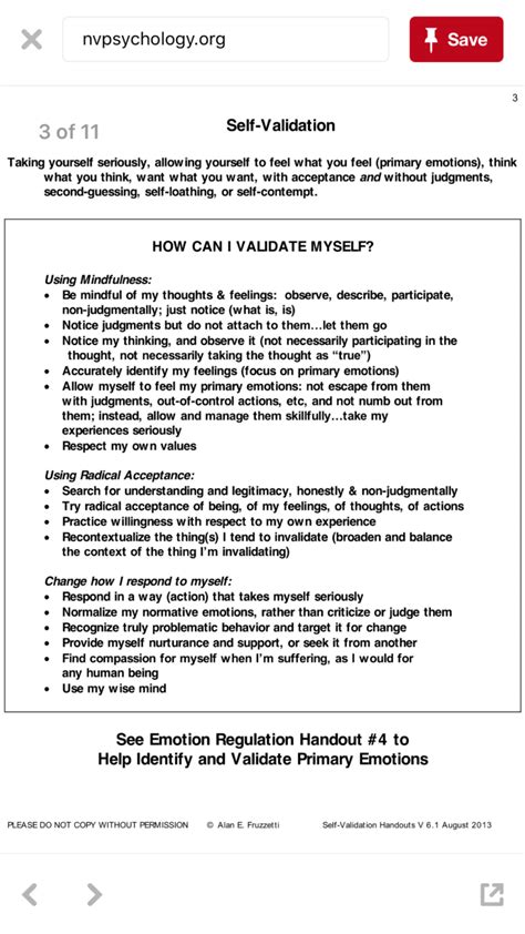 Validation Handout In Dialectical Behavior Therapy Clinical Dbt Worksheets